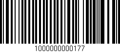 Código de barras (EAN, GTIN, SKU, ISBN): '1000000000177'