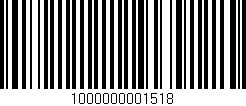 Código de barras (EAN, GTIN, SKU, ISBN): '1000000001518'