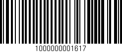 Código de barras (EAN, GTIN, SKU, ISBN): '1000000001617'