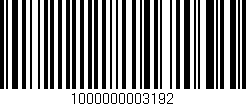 Código de barras (EAN, GTIN, SKU, ISBN): '1000000003192'