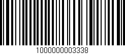 Código de barras (EAN, GTIN, SKU, ISBN): '1000000003338'