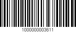 Código de barras (EAN, GTIN, SKU, ISBN): '1000000003611'