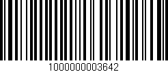 Código de barras (EAN, GTIN, SKU, ISBN): '1000000003642'