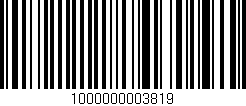 Código de barras (EAN, GTIN, SKU, ISBN): '1000000003819'