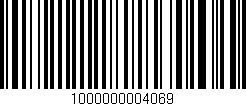 Código de barras (EAN, GTIN, SKU, ISBN): '1000000004069'