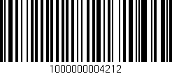 Código de barras (EAN, GTIN, SKU, ISBN): '1000000004212'