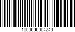 Código de barras (EAN, GTIN, SKU, ISBN): '1000000004243'