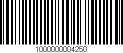 Código de barras (EAN, GTIN, SKU, ISBN): '1000000004250'