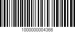 Código de barras (EAN, GTIN, SKU, ISBN): '1000000004366'