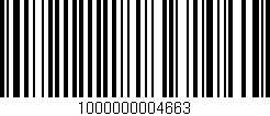 Código de barras (EAN, GTIN, SKU, ISBN): '1000000004663'
