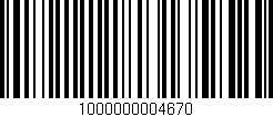 Código de barras (EAN, GTIN, SKU, ISBN): '1000000004670'