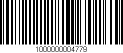 Código de barras (EAN, GTIN, SKU, ISBN): '1000000004779'