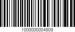 Código de barras (EAN, GTIN, SKU, ISBN): '1000000004809'
