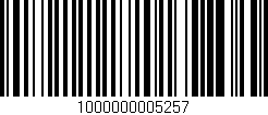 Código de barras (EAN, GTIN, SKU, ISBN): '1000000005257'