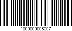 Código de barras (EAN, GTIN, SKU, ISBN): '1000000005387'