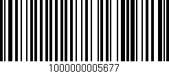 Código de barras (EAN, GTIN, SKU, ISBN): '1000000005677'