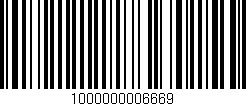 Código de barras (EAN, GTIN, SKU, ISBN): '1000000006669'