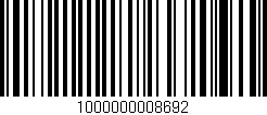 Código de barras (EAN, GTIN, SKU, ISBN): '1000000008692'