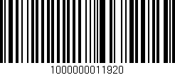 Código de barras (EAN, GTIN, SKU, ISBN): '1000000011920'