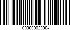 Código de barras (EAN, GTIN, SKU, ISBN): '1000000020984'