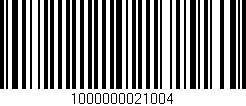 Código de barras (EAN, GTIN, SKU, ISBN): '1000000021004'