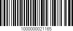 Código de barras (EAN, GTIN, SKU, ISBN): '1000000021165'