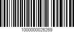 Código de barras (EAN, GTIN, SKU, ISBN): '1000000026269'