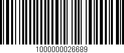 Código de barras (EAN, GTIN, SKU, ISBN): '1000000026689'