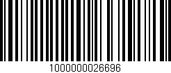Código de barras (EAN, GTIN, SKU, ISBN): '1000000026696'