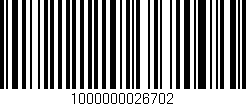 Código de barras (EAN, GTIN, SKU, ISBN): '1000000026702'