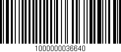 Código de barras (EAN, GTIN, SKU, ISBN): '1000000036640'