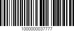 Código de barras (EAN, GTIN, SKU, ISBN): '1000000037777'