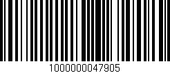 Código de barras (EAN, GTIN, SKU, ISBN): '1000000047905'