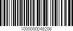Código de barras (EAN, GTIN, SKU, ISBN): '1000000049206'