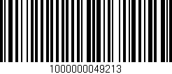 Código de barras (EAN, GTIN, SKU, ISBN): '1000000049213'