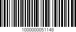 Código de barras (EAN, GTIN, SKU, ISBN): '1000000051148'
