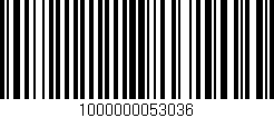 Código de barras (EAN, GTIN, SKU, ISBN): '1000000053036'