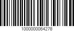 Código de barras (EAN, GTIN, SKU, ISBN): '1000000064278'