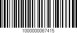 Código de barras (EAN, GTIN, SKU, ISBN): '1000000067415'