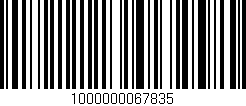 Código de barras (EAN, GTIN, SKU, ISBN): '1000000067835'