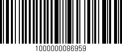 Código de barras (EAN, GTIN, SKU, ISBN): '1000000086959'