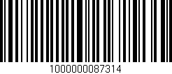 Código de barras (EAN, GTIN, SKU, ISBN): '1000000087314'