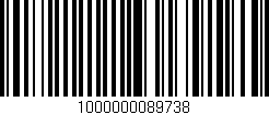 Código de barras (EAN, GTIN, SKU, ISBN): '1000000089738'