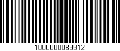 Código de barras (EAN, GTIN, SKU, ISBN): '1000000089912'