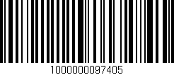 Código de barras (EAN, GTIN, SKU, ISBN): '1000000097405'