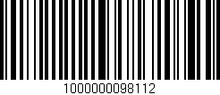Código de barras (EAN, GTIN, SKU, ISBN): '1000000098112'