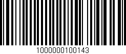 Código de barras (EAN, GTIN, SKU, ISBN): '1000000100143'
