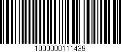 Código de barras (EAN, GTIN, SKU, ISBN): '1000000111439'