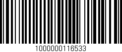 Código de barras (EAN, GTIN, SKU, ISBN): '1000000116533'