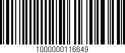 Código de barras (EAN, GTIN, SKU, ISBN): '1000000116649'